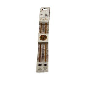 Lion Brand Yarns Bamboo Single Point Knitting Needles Size US 7 10 Inch New